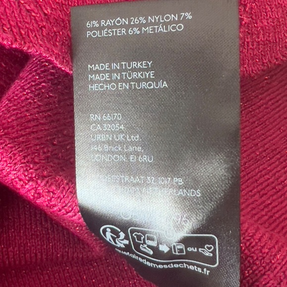 NWT MAEVE by Anthropologie sweater M bell sleeve square neck metallic holidays - Picture 7 of 8